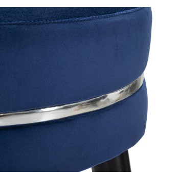 SGABELLO BAR PARIS BLU/SILVER