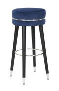 SGABELLO BAR PARIS BLU/SILVER