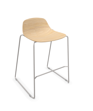 Sgabello da cucina in legno 3D PURE LOOP MINI ROD - INFINITI 