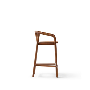 Sgabello da esterno Turqueta in legno massiccio di teak FSC al 100%, altezza 65 cm