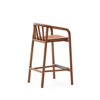 Sgabello da esterno Turqueta in legno massiccio di teak FSC al 100%, altezza 65 cm