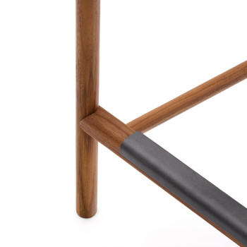 Sgabello da esterno Turqueta in legno massiccio di teak FSC al 100%, altezza 65 cm