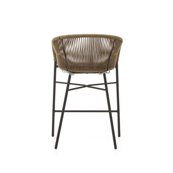 Sgabello Yanet in corda beige altezza 65 cm