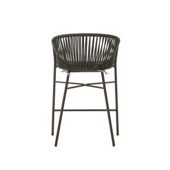 Sgabello Yanet in corda verde altezza 65 cm