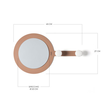 Specchio da parete RIFLESSO E APPESO Arti e Mestieri