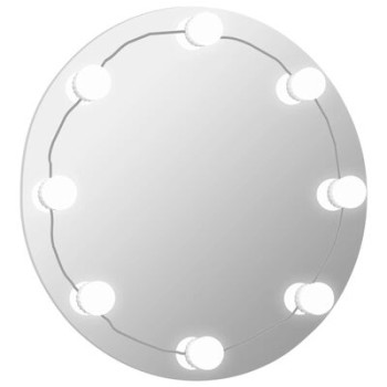 Specchio Senza Cornice Rotondo in Vetro VidaXL