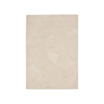 Tappeto Domm di lana beige 160 x 230 cm