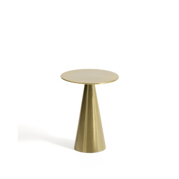 Tavolino Rhet in metallo finitura oro Ø 39 cm