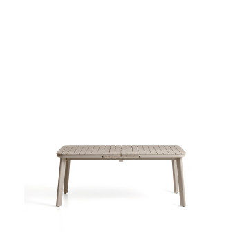 Tavolo allungabile da esterno Izola in alluminio con finitura taupe 185 (235) x 100 cm
