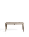 Tavolo allungabile da esterno Izola in alluminio con finitura taupe 185 (235) x 100 cm