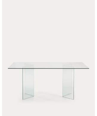 Tavolo Burano in vetro 200 x 90 cm