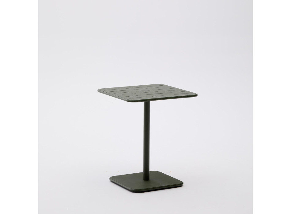 Tavolo da esterno Brai in acciaio zincato grigio scuro 70 x 70 cm