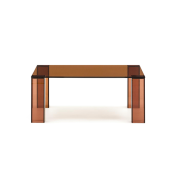 Tavolo dÉappoggio Adularia di vetro temperato