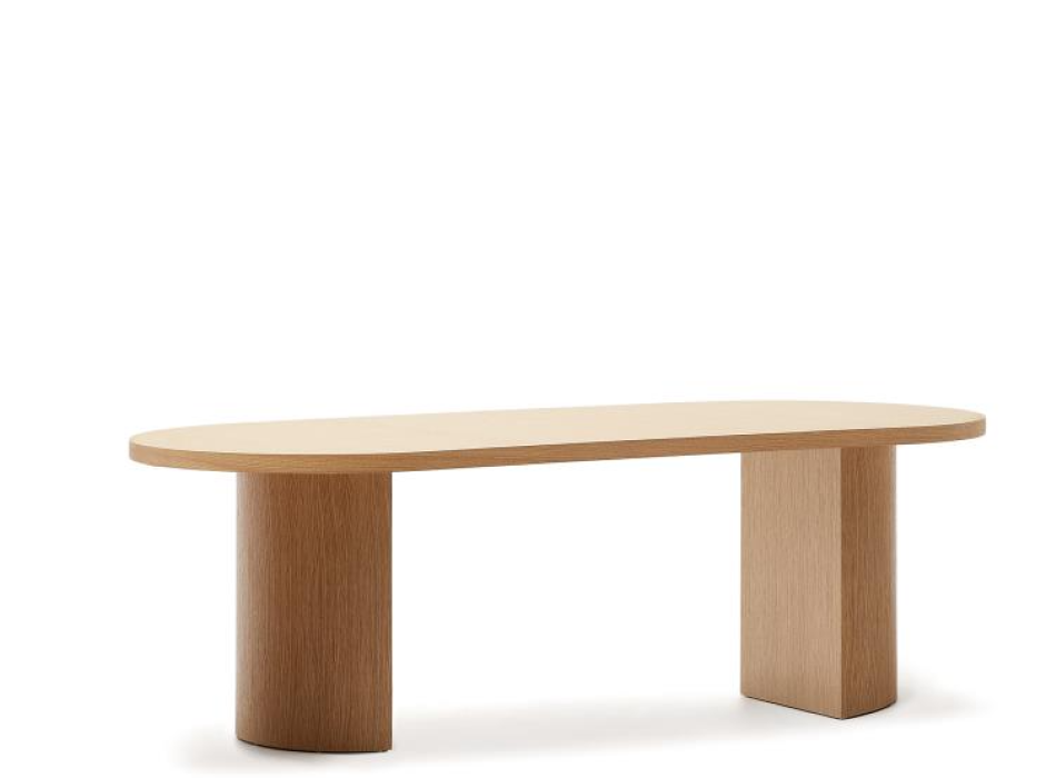 Tavolo Nealy con impiallacciatura in noce e finitura naturale 200 x 100 cm