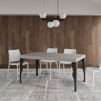 Tavolo Paxon gambe antracite P.90 - Tavolo allungabile 160/420x90 cm Paxon bianco frassino gambe antracite