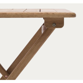 Tavolo pieghevole Dandara in legno massiccio di acacia 66 x 66 cm FSC 100%