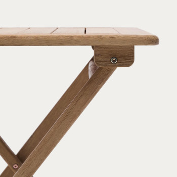 Tavolo pieghevole Dandara in legno massiccio di acacia 66 x 66 cm FSC 100%