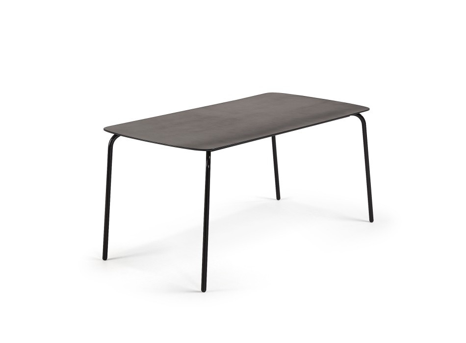 Tavolo rettangolare Thyra 160 x 80 cm-cement nero
