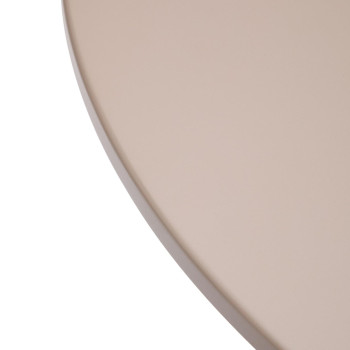 Tavolo rotondo da esterno Sedalis in acciaio con piano in alluminio tortora Ø 80 cm