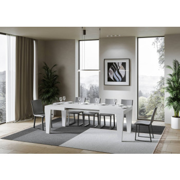 Tavolo Spimbo P.90 - Tavolo allungabile 120/380x90 cm Spimbo bianco frassino