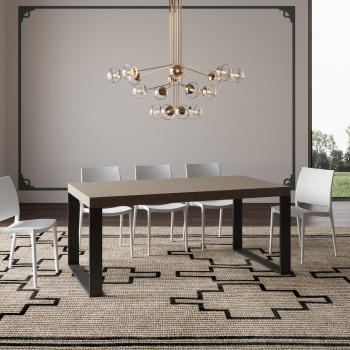 Tavolo Tecno P.90 - Tavolo allungabile 180/284x90 cm Tecno bianco frassino gambe antracite