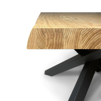 Tavolo Versalux Scortecciato in massello ganbe 4/A - Tavolo allungabile 90x140/190 cm Versalux scortecciato rovere gambe 4/A