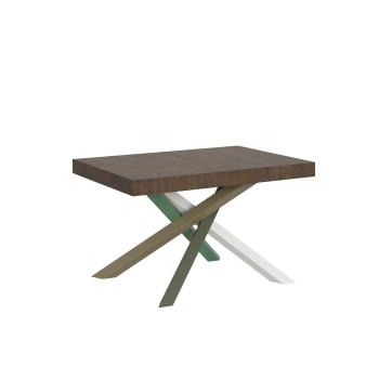 Tavolo Volantis Color 4/A P.90 - Tavolo allungabile 130/390x90 cm Volantis bianco frassino gambe multicolore 4/A