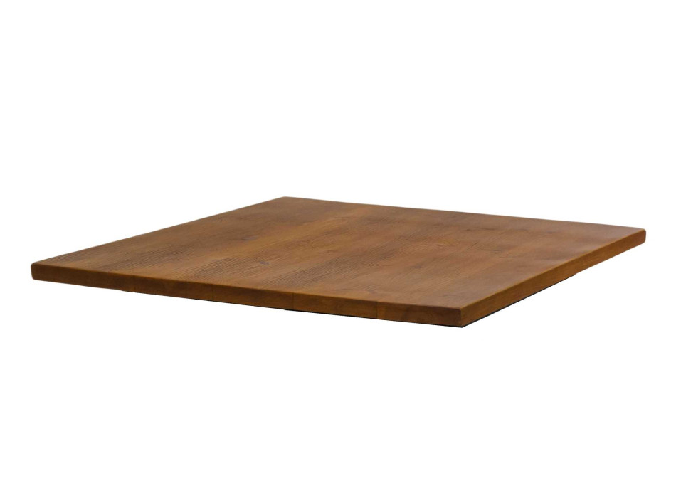 Top tavolo Bristol legno naturale quadro cm80x80X3