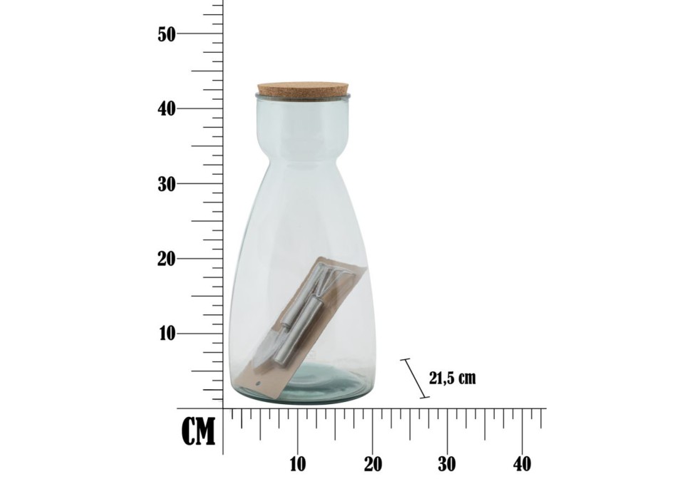 Vaso In Vetro Riciclato Minimal - Sass & Belle, Alto E Trasparente Per Fiori