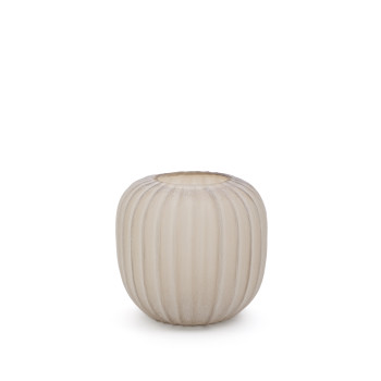 Vaso in vetro beige Lumia 27 cm