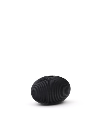 Vaso in vetro grigio scuro Nivra 15 cm