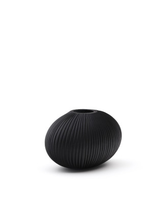 Vaso in vetro grigio scuro Nivra 19 cm