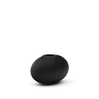 Vaso in vetro grigio scuro Nivra 19 cm