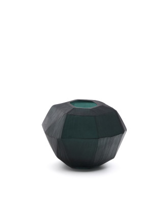 Vaso in vetro verde Geonix 22 cm