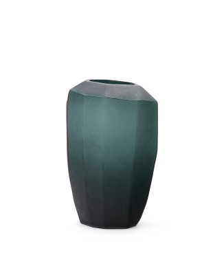 Vaso in vetro verde Geonix 45,5 cm