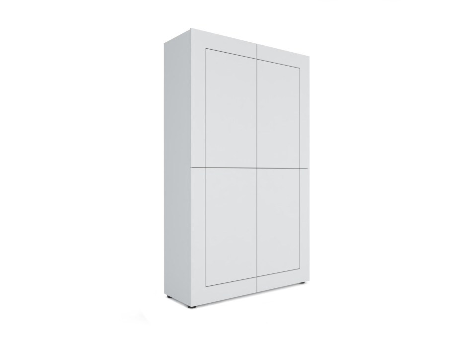  - Elios høj skænk med 4 døre, 100x35x165 cm, blank hvid