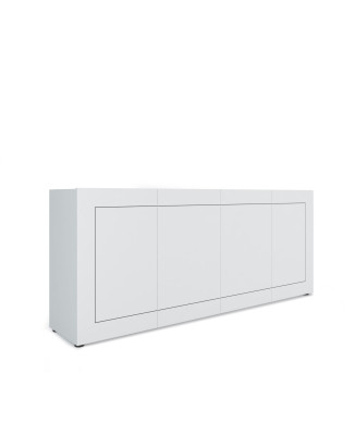  - 4-dørs skænk 200x40x83,5 cm Elios blank hvid