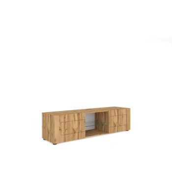  - 2-dørs TV-bord med åbent rum 150x40x40 cm Elios blank hvid