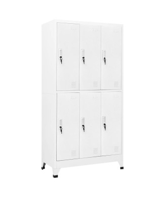 VidaXL nøgleskab med 6 rum stål 90x45x180 cm