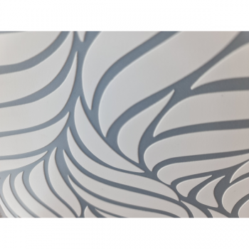 Cirkler, kronblade, grå og hvid, P2934B, pintdecor