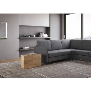 Evolve konsolbord med underbænk - Udtrækkeligt konsolbord 90x42/302 cm Evolve hvid ask med indvendige forlængere og underbænk