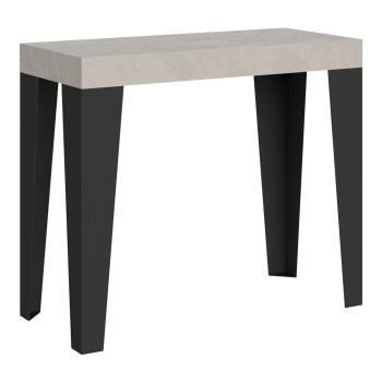 Flame konsolbord med antracit ben - Udtrækkeligt konsolbord 90x40/196 cm Flame Small Premium naturlig eg med antracit ben