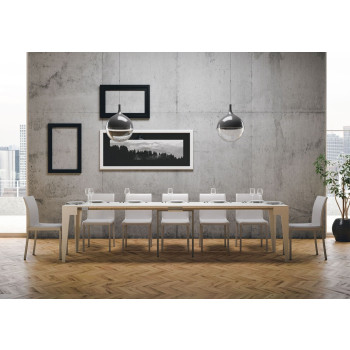 Isotta Konsolbord - Udtrækkeligt Konsolbord 90x42/302 cm Isotta Hvid Ask