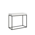 Udtrækkeligt konsolbord 90x40/196 cm Nordica Small Antracit stel