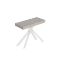 Saki udtrækkeligt konsolbord 90x40/300 cm med hvide ben