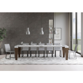 Spimbo Konsolbord - Udtrækkeligt Konsolbord 90x40/300 cm Spimbo Hvid Ask
