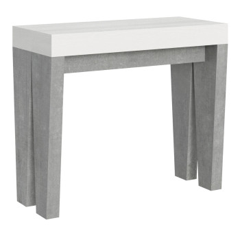 Spimbo Konsolbord - Udtrækkeligt Konsolbord 90x40/300 cm Spimbo Hvid Ask