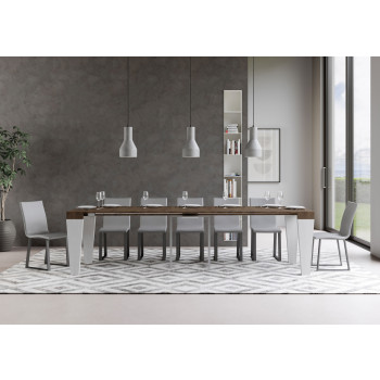 Spimbo Konsolbord - Udtrækkeligt Konsolbord 90x40/300 cm Spimbo Hvid Ask