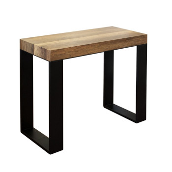 Tecno konsolbord med antracit ben - Tecno Lille udtrækkeligt konsolbord 90x40/196 cm med hvid ask og antracit ben