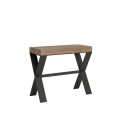 Udtrækkeligt konsolbord 90x40/196 cm Xenia Small Premium Antracit stel